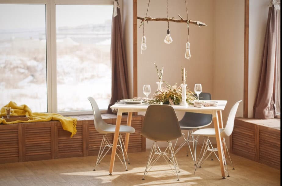 white wooden dining table set during daytime