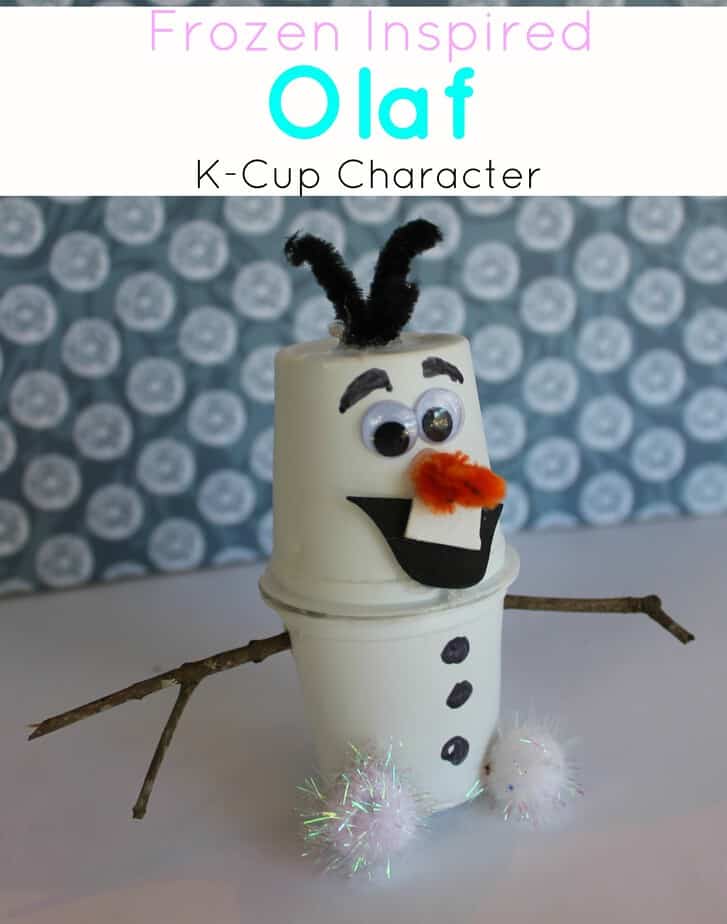 Frozen Inspired Olaf Upcycled K-Cup Craft - This Mama Loves