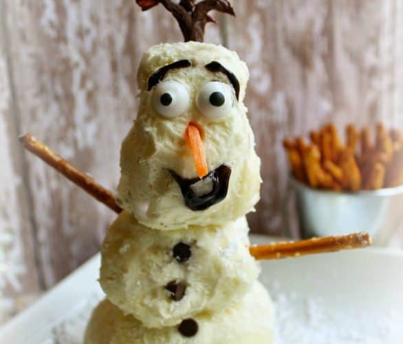 olaf cheeseball snowman cheeseball