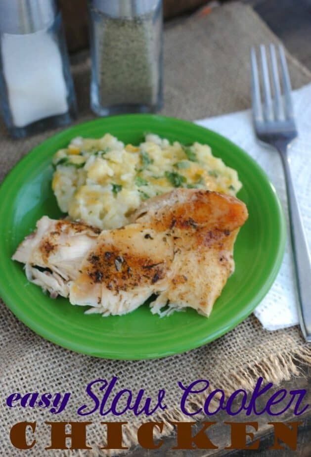 easy Slow Cooker Chicken Breast Recipe - This Mama Loves