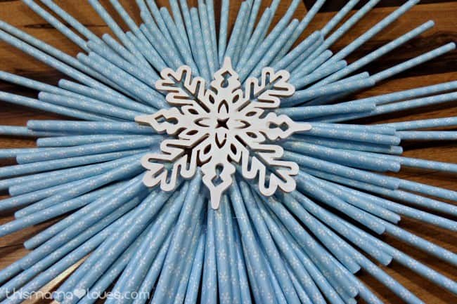 24 Christmas Snowflake Straws / Cake Pop Sticks