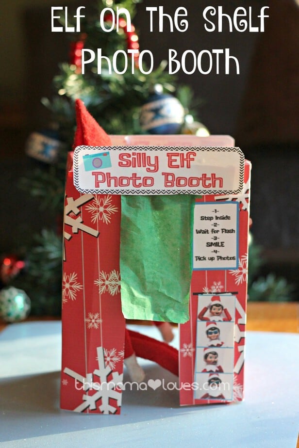 Elf on the Shelf Photo Booth- Printable Elf fun! - This Mama Loves
