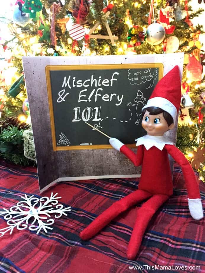 Super simple Elf on the Shelf Ideas: Backdrops - This Mama Loves