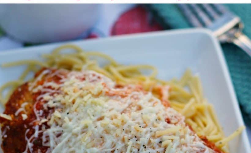 Easy Cheesy Chicken Parmesan Recipe- This Mama Loves Blog