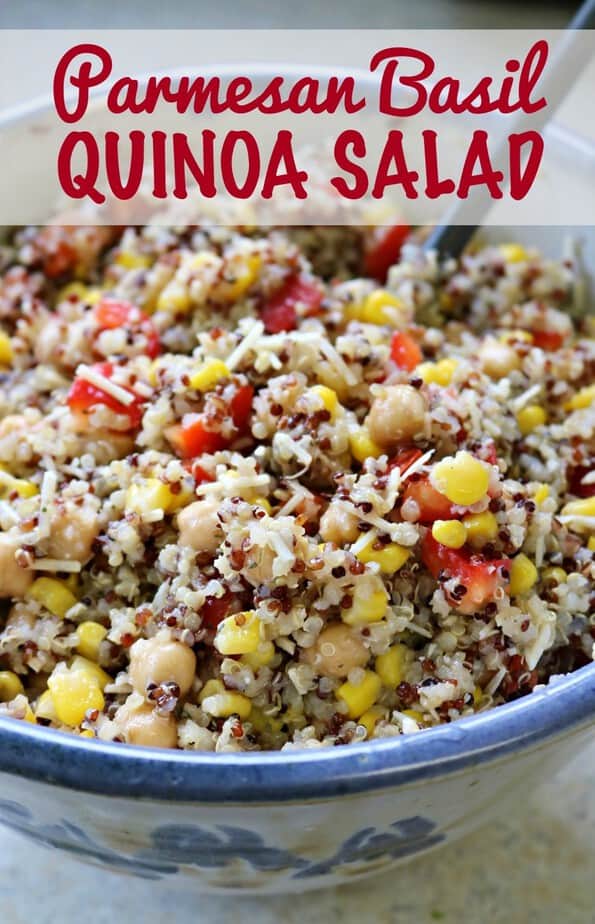 Parmesan Basil Quinoa Salad Recipe / This Mama Loves 