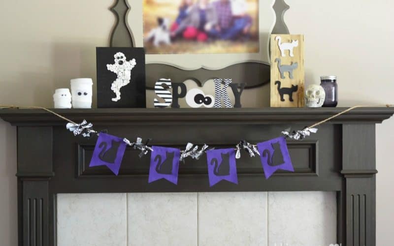 Purple Felt Halloween Garland craft