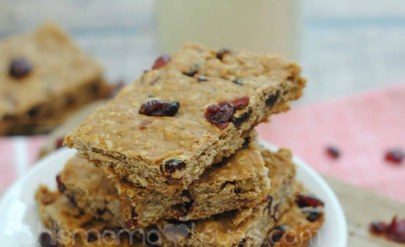 Cranberry Breakfast Bars Recipe- This Mama Loves