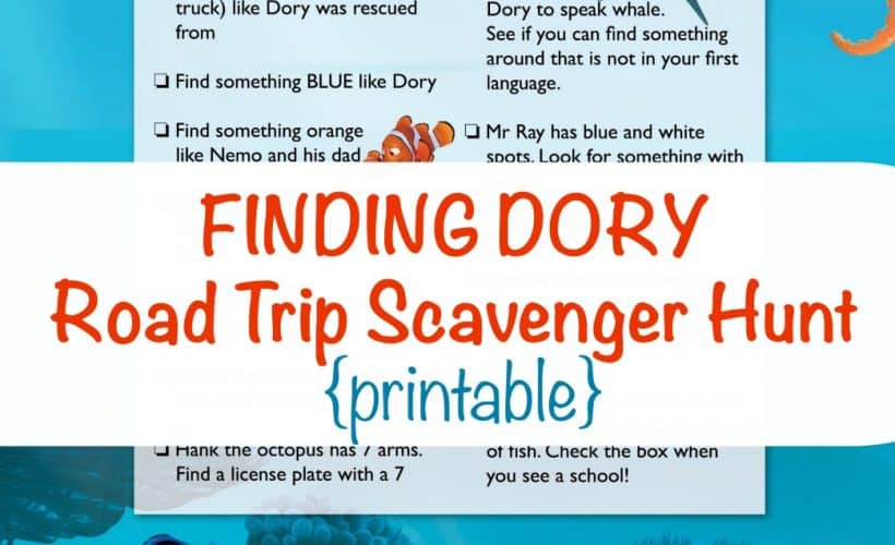 Finding Dory Scavenger Hunt printable from This Mama Loves