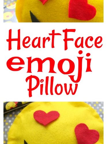 How to Make a No Sew Heart Face Emoji Pillow