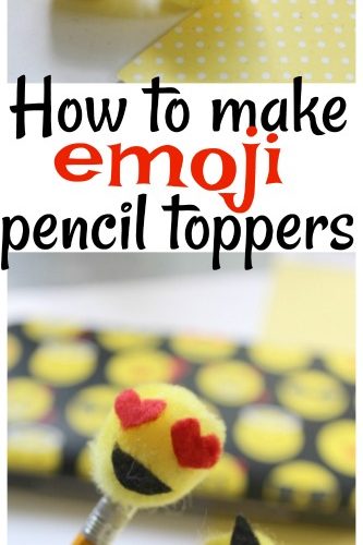 How to make emoji pencil toppers from This Mama Loves