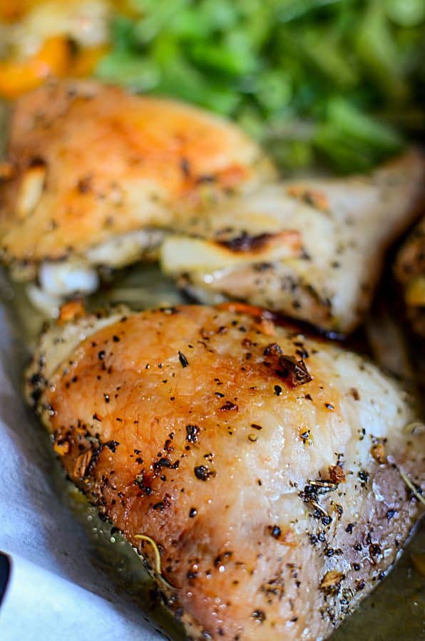 Low Carb Oven Roasted Chicken Dinner - This Mama Loves