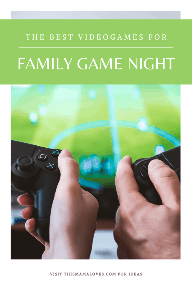 family playing video games png