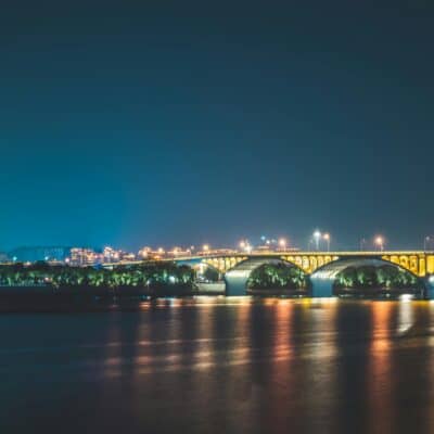 The Francis Scott Key Memorial Bridge at Night