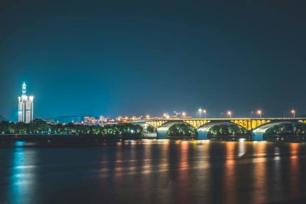 The Francis Scott Key Memorial Bridge at Night